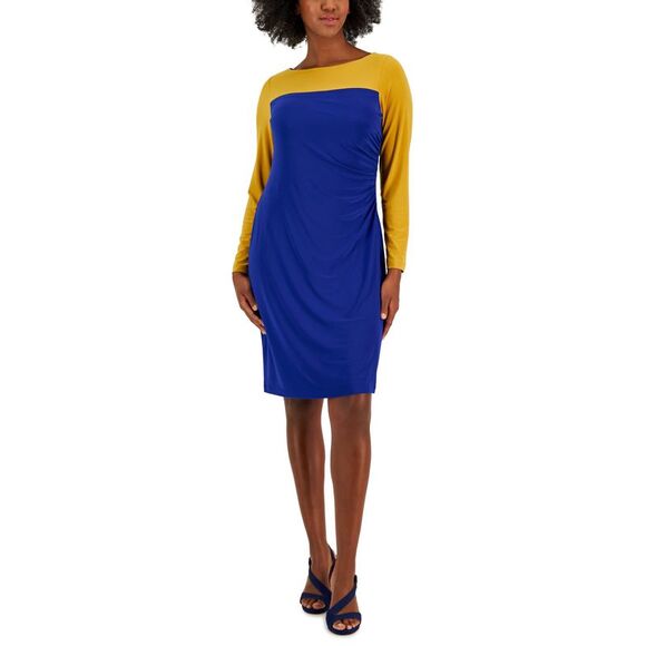 Ginger Colorblocked Midi Shift Dress - Picture 1 of 1